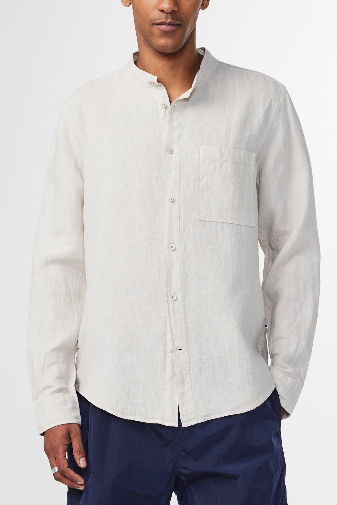 NN07 Eddie 5706 Linen LS Shirt in Oat | Buster McGee