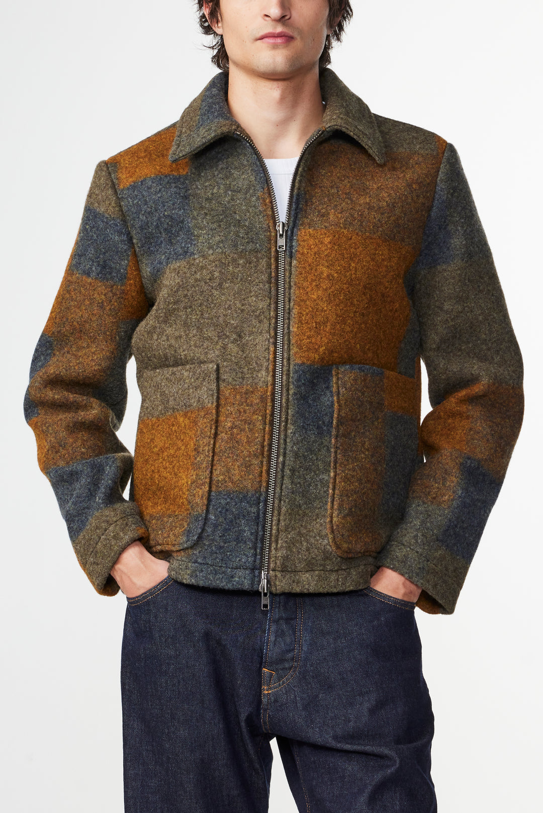 NN07 - Gael 8267 Jacket in Brown Check | Buster McGee Daylesford