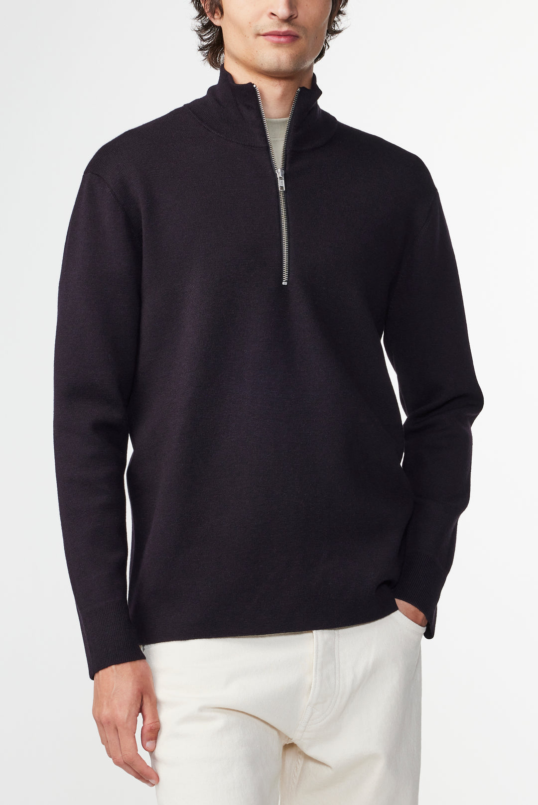 NN07 Harald 6530 Half Zip Polo in Deep Navy | Buster McGee