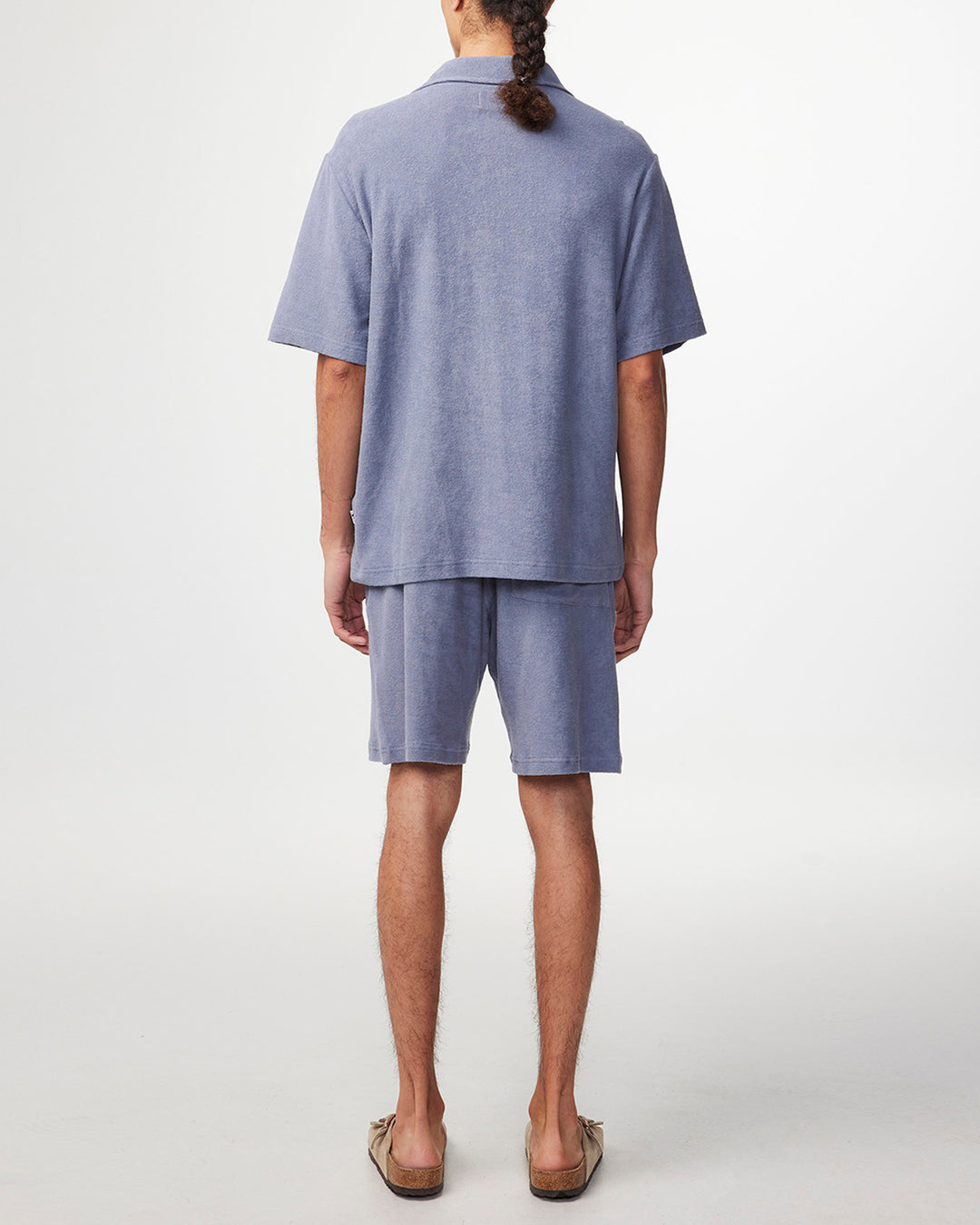 NN07 - Julio SS 3370 Terry Cloth Shirt in Stone Blue | Buster McGee