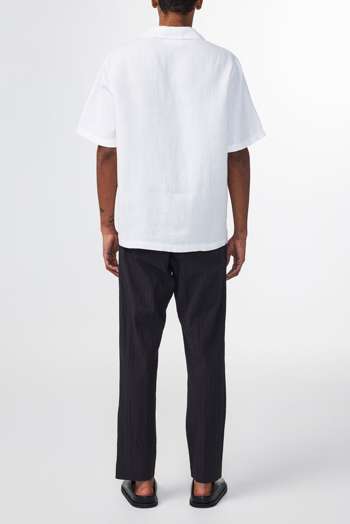 NN07 Julio SS NO PKT 5706 Linen Shirt in White | Buster McGee