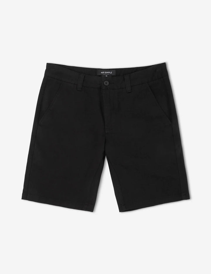 Mr Simple - Taylor Chino Shorts in Black | Buster McGee