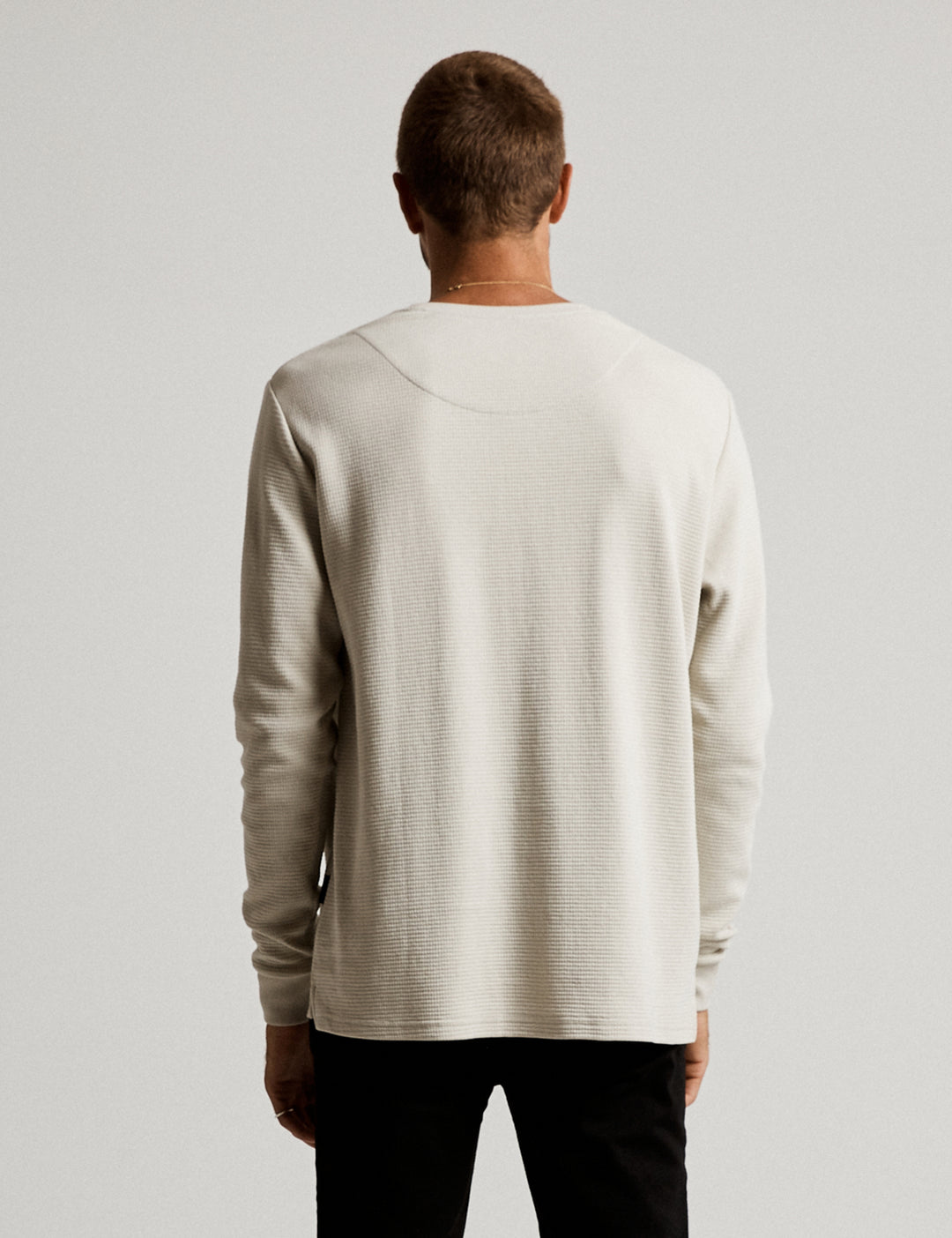 Mr Simple - Waffle Long Sleeve Tee in Vintage White | Buster McGee