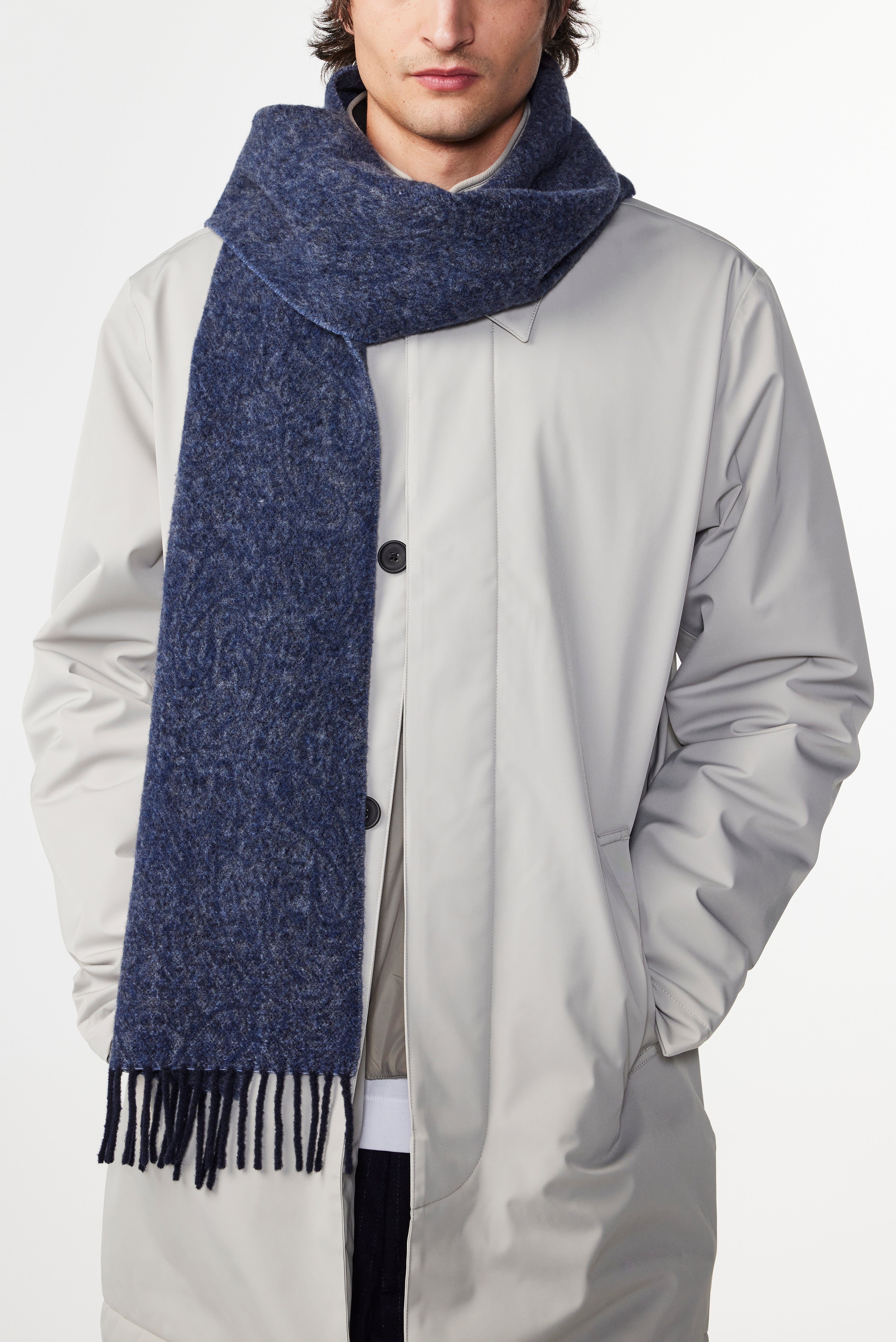 NN07 Scarf Two 9014 in Navy Print | Buster McGee