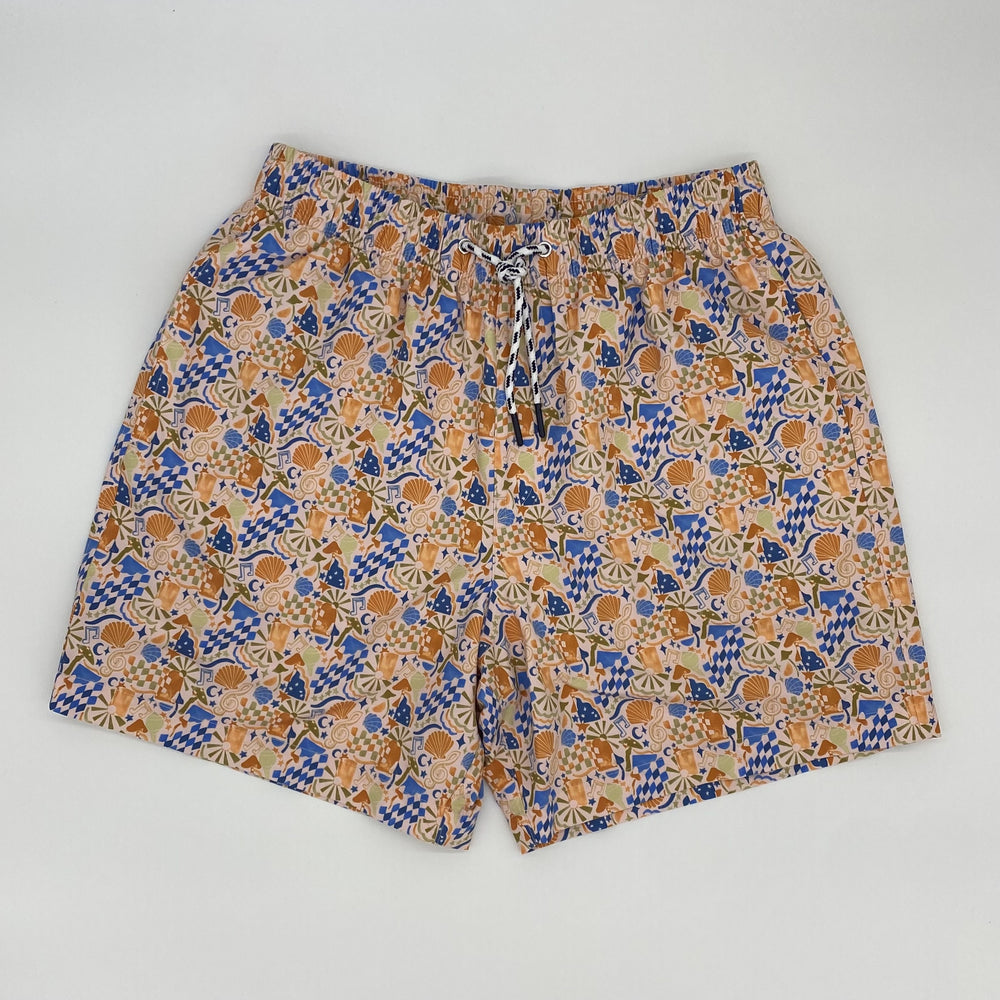 ShoreClub Yacht Rock Printed Men's Swim Short | Buster McGee