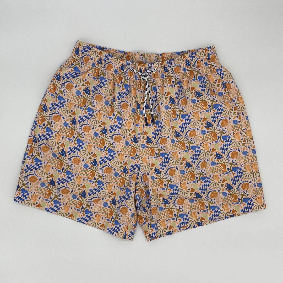 ShoreClub Yacht Rock Printed Men's Swim Short | Buster McGee