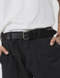 Mr Simple Leather Belt in Black | Buster McGee