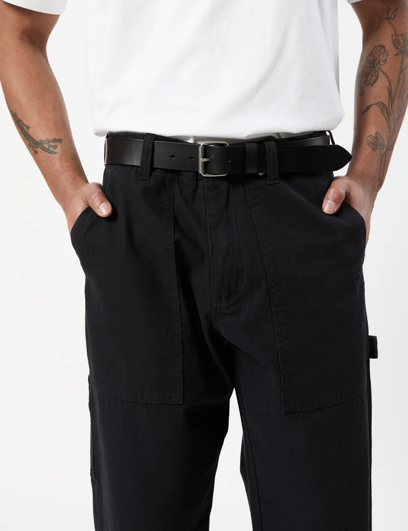 Mr Simple Leather Belt in Black | Buster McGee