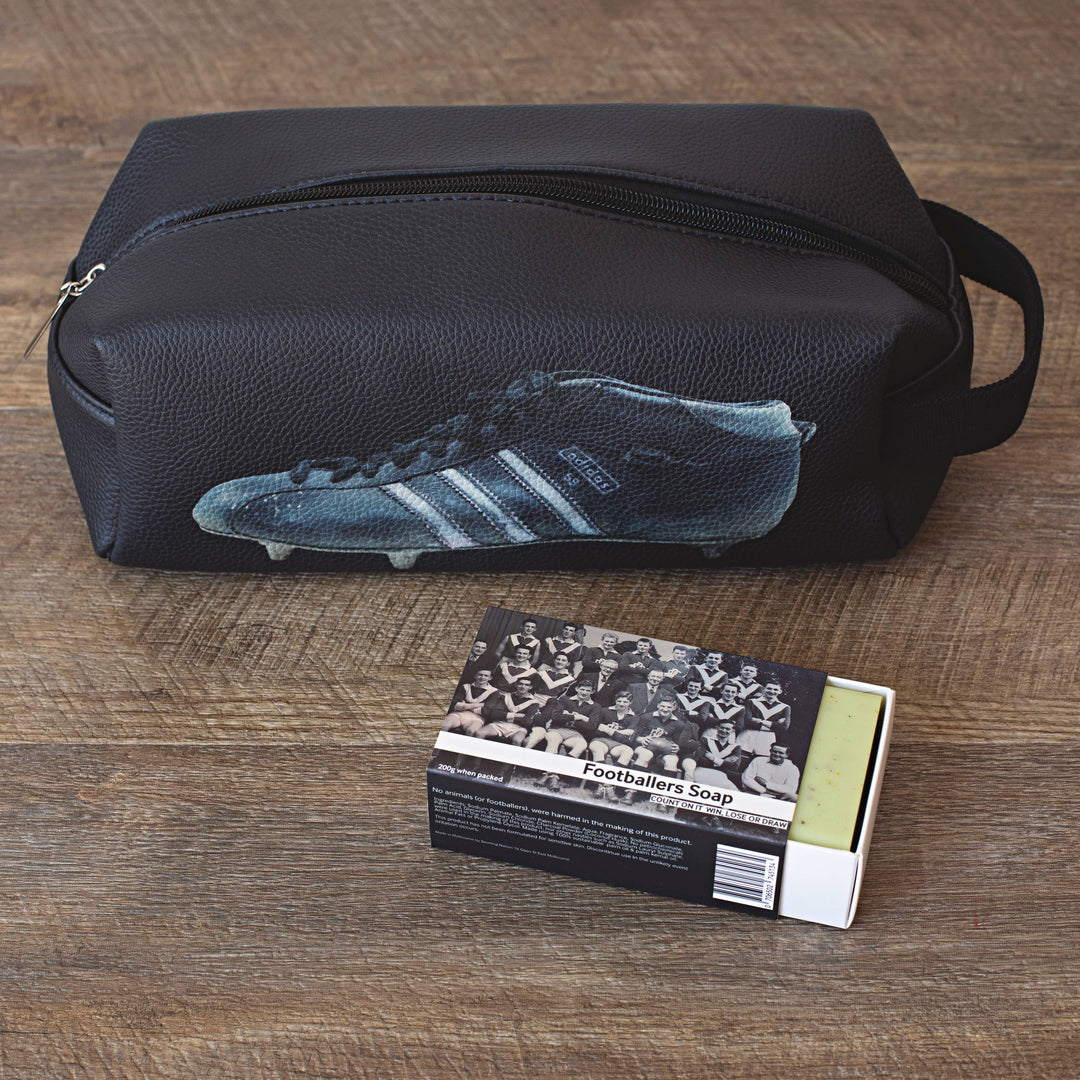 Three Stripes Football Boot Wash Bag in Black