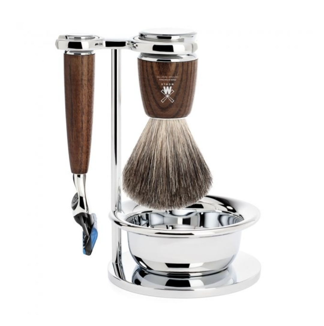 Muhle Rytmo 4 Piece Shaving Set in Steamed Ash | Buster McGee Daylesford