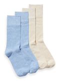 Scotch & Soda - Ribbed Melange Cotton Blend Socks Combo A 0217 