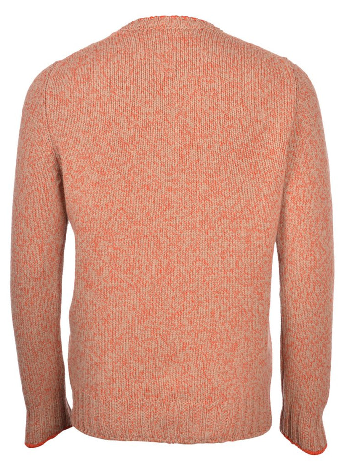 Gran Sasso - Lambswool Crewneck Sweater in Orange Fleck | Buster McGee
