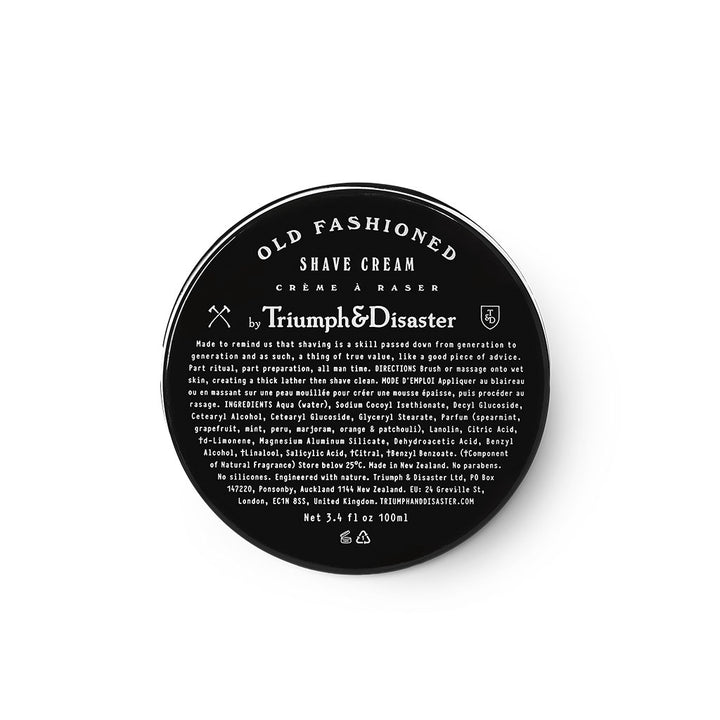 Triumph & Disaster - Old Fashioned Shave Cream / 100ml Jar | Buster McGee