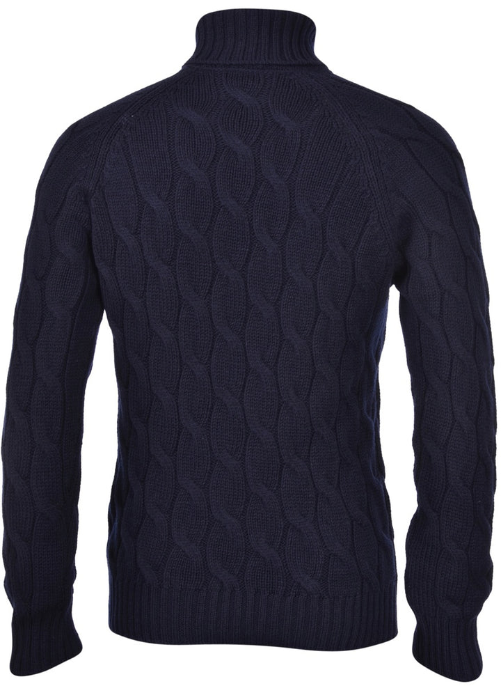 Gran Sasso - Air Wool Turtleneck Sweater in Navy | Buster McGee