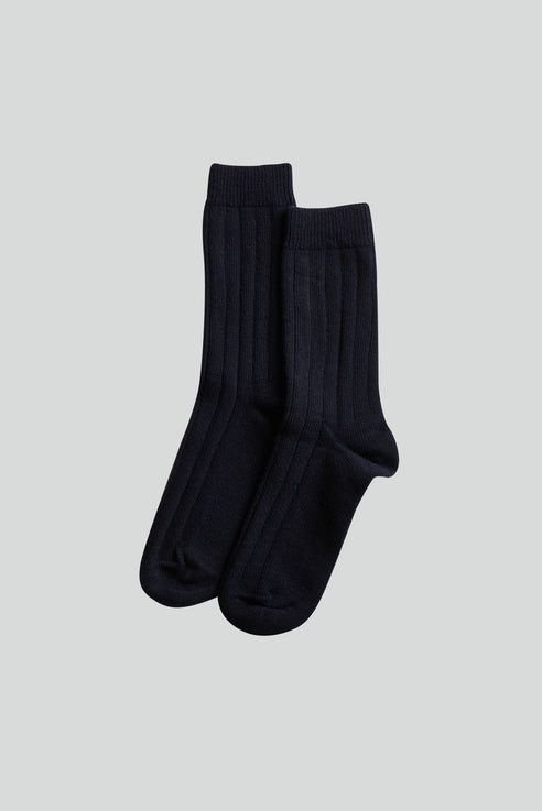 NN07 - Sock One 9055 Chunky Wool Sock in Navy Blue | Buster McGee