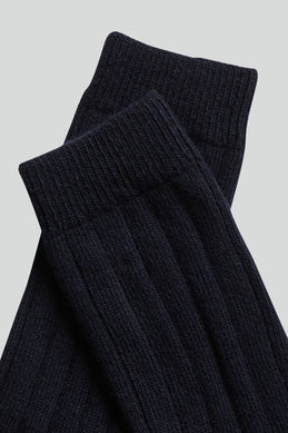 NN07 - Sock One 9055 Chunky Wool Sock in Navy Blue | Buster McGee