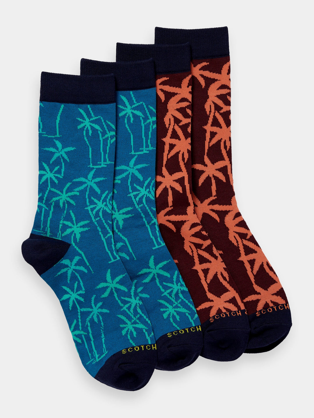 Cotton-Blend Jacquard Print Socks Combo A 0217 | Buster McGee