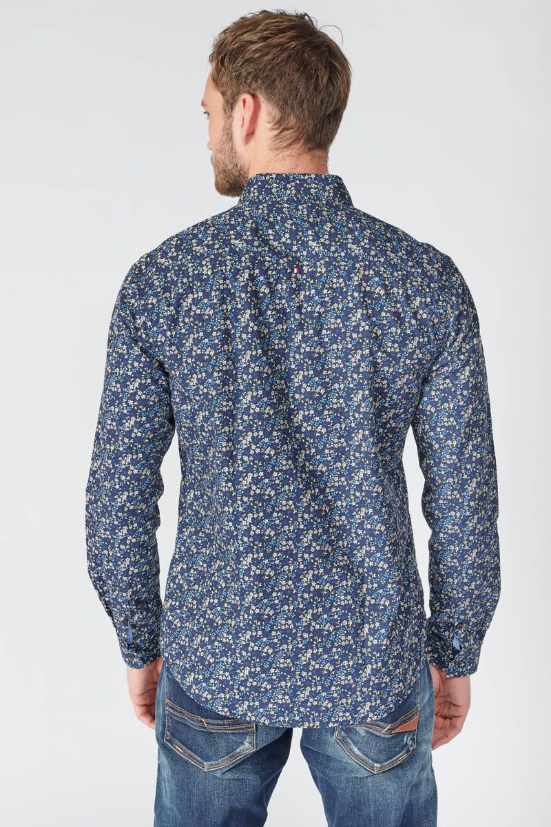 Paster Floral Print Longsleeve Shirt in Galaxy | Buster McGee