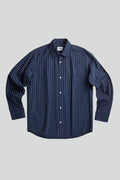 NN07 - Freddy 5228 Cotton Shirt in Navy Stripe | Buster McGee