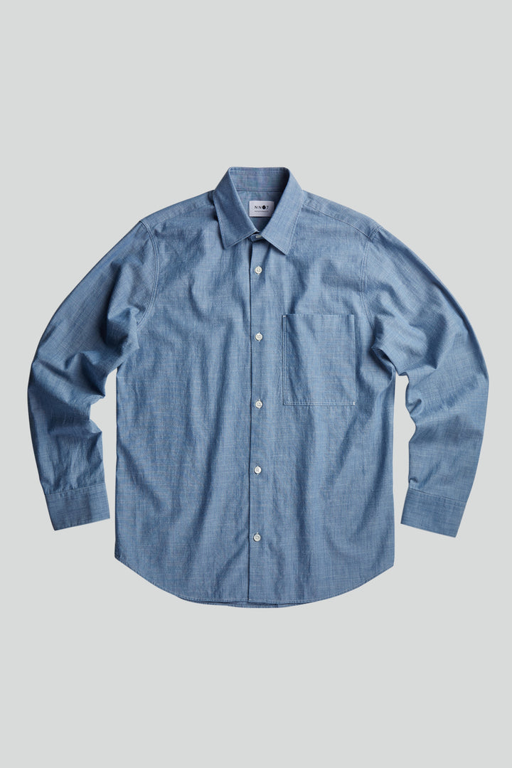 NN07 - Iggy 5230 Button Down Shirt in Medium Indigo | Buster McGee