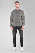 Le Temps des Cerises - Drome Floral Print Longsleeve Shirt in Lizard | Buster McGee