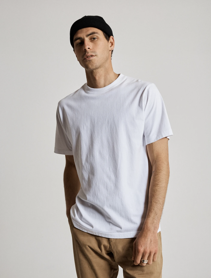 Mr Simple Fair Trade Heavy Weight Tee -  White | Buster McGee Daylesford