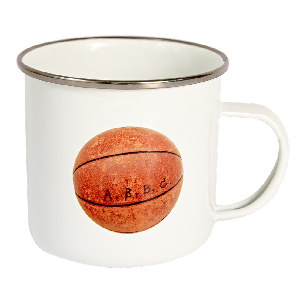 Sporting Nation Vintage Basketball Enamel Mug