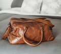 Indepal - Classic Duffle - Leather Luggage Bag in Classic Black