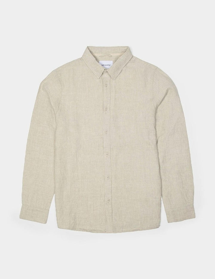Mr Simple Linen Long Sleeve Shirt / Natural