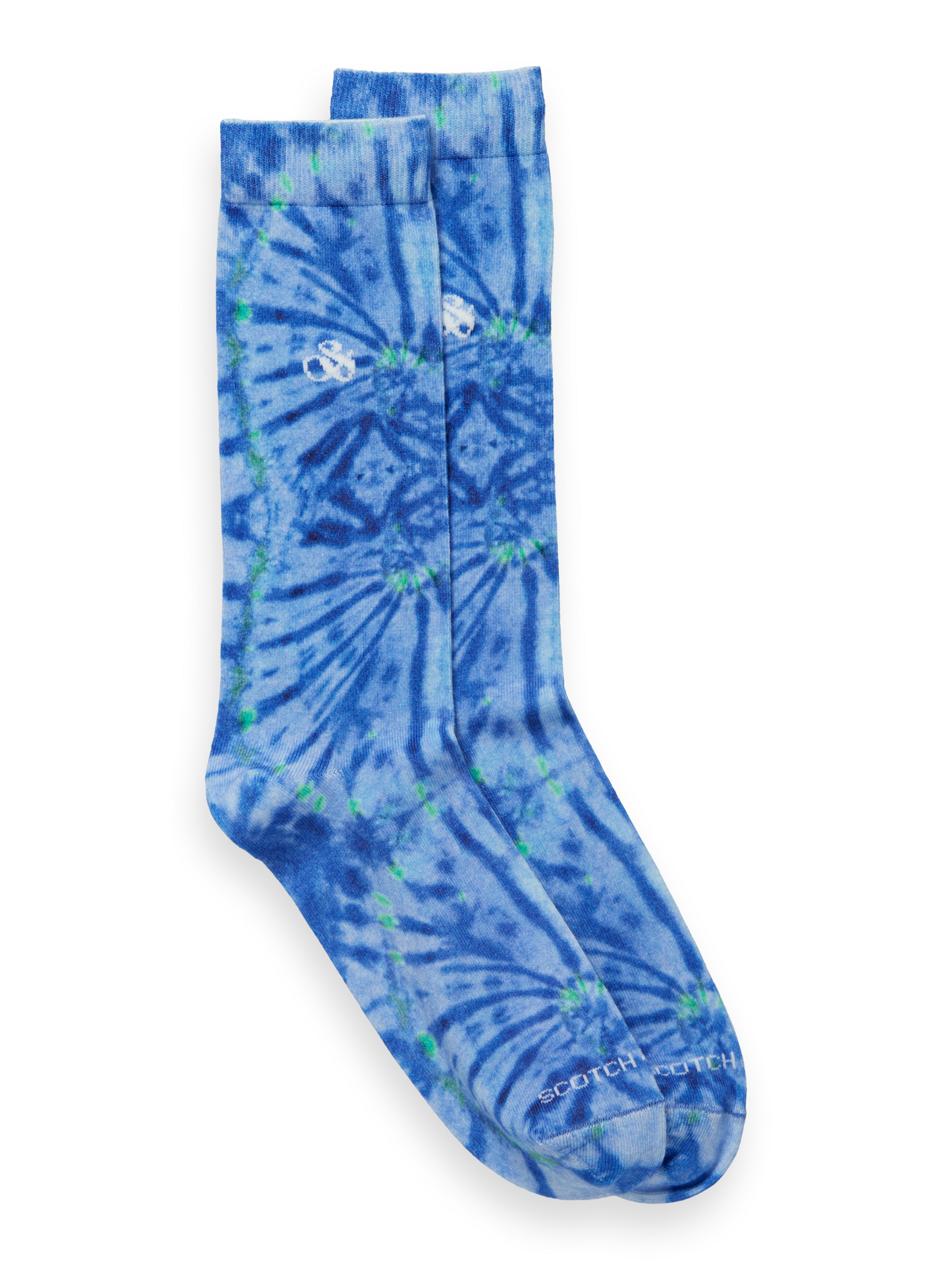 blue tie dye socks