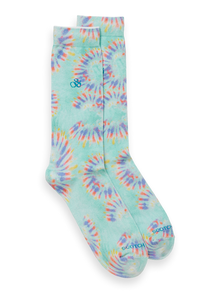Tie Dye Socks 1 Pack in Turquoise | Buster McGee
