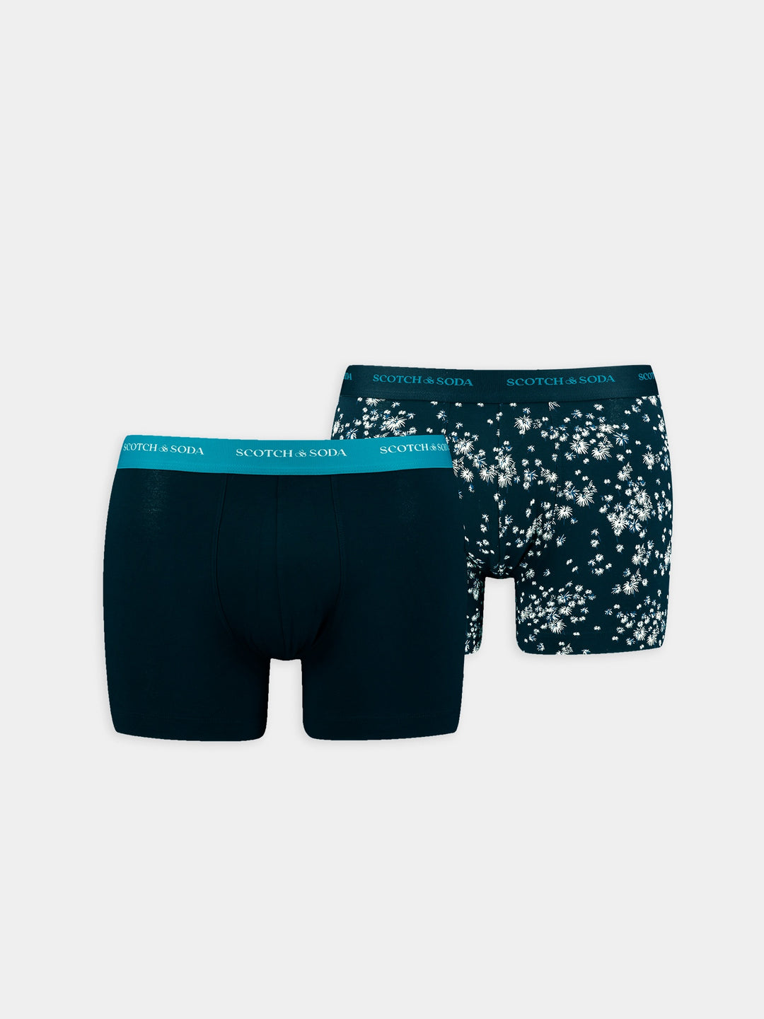Print Boxer Briefs 2 Pack in Navy Aqua | Buster McGee