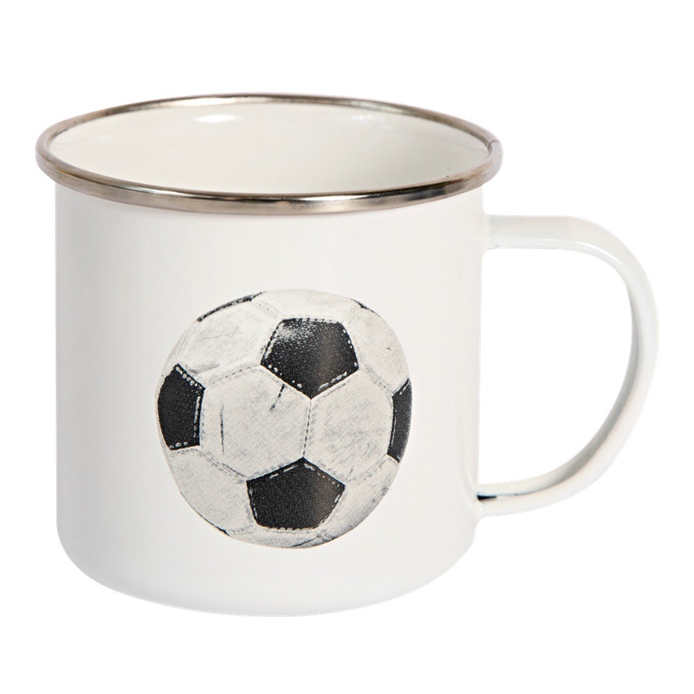 Sporting Nation Worn Soccer Ball Enamel Mug