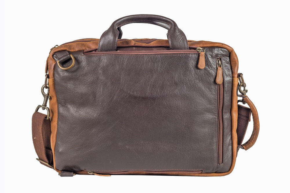 Indepal - Arno - Combination Bag in Crazy Horse Tan | Buster McGee Daylesford