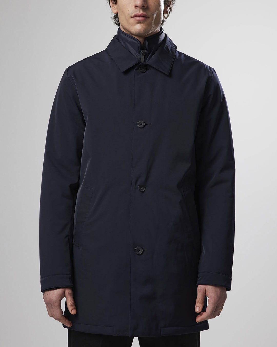 NN07 - Blake 8240 Trench Coat in Navy | Buster McGee