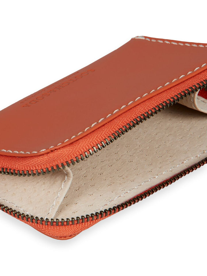 Recycled Leather Coin Wallet in Chilli Pepper | Buster McGee Daylesford