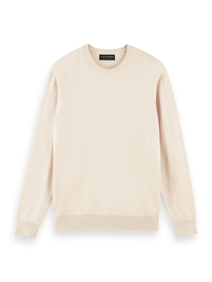 Classic Ecovera Crewneck Sweater in Pink Horizon Melange | Buster McGee