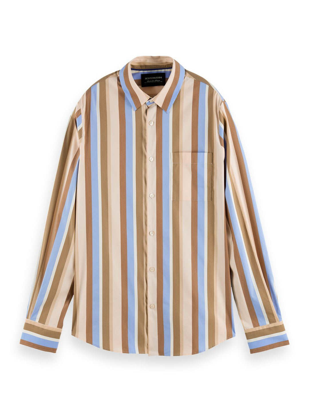 Relaxed Fit Striped Cotton-Blend Shirt Combo D 0220 | Buster McGee