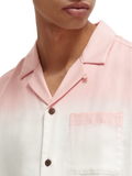 Printed Born to Love Camp Shirt in Pink Gradient | Buster McGee