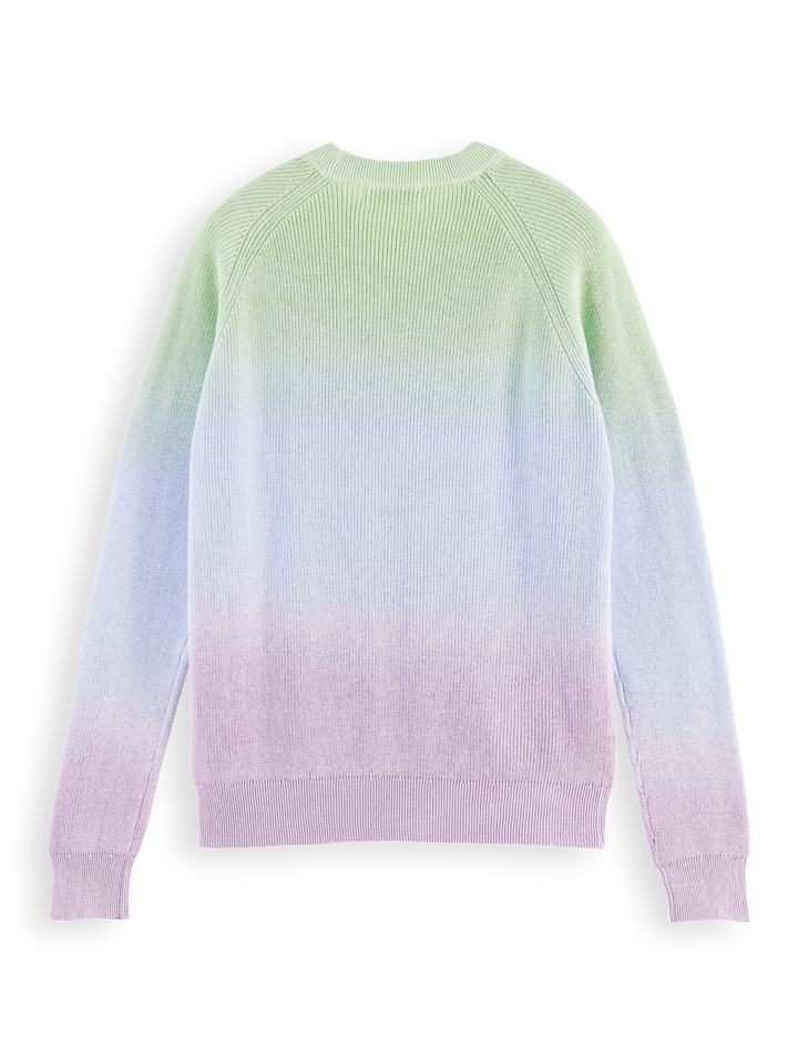 Dipdyed Ribbed Knit Crewneck Sweater Combo A 0217 | Buster McGee