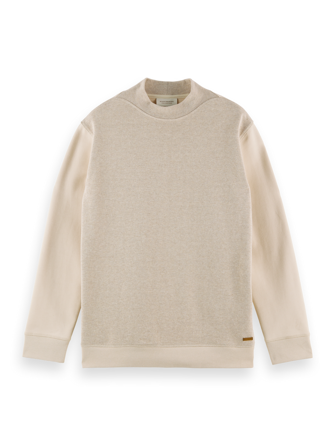 Mixed Quality Mock Neck Sweater in Artic White | Buster McGee Daylesford