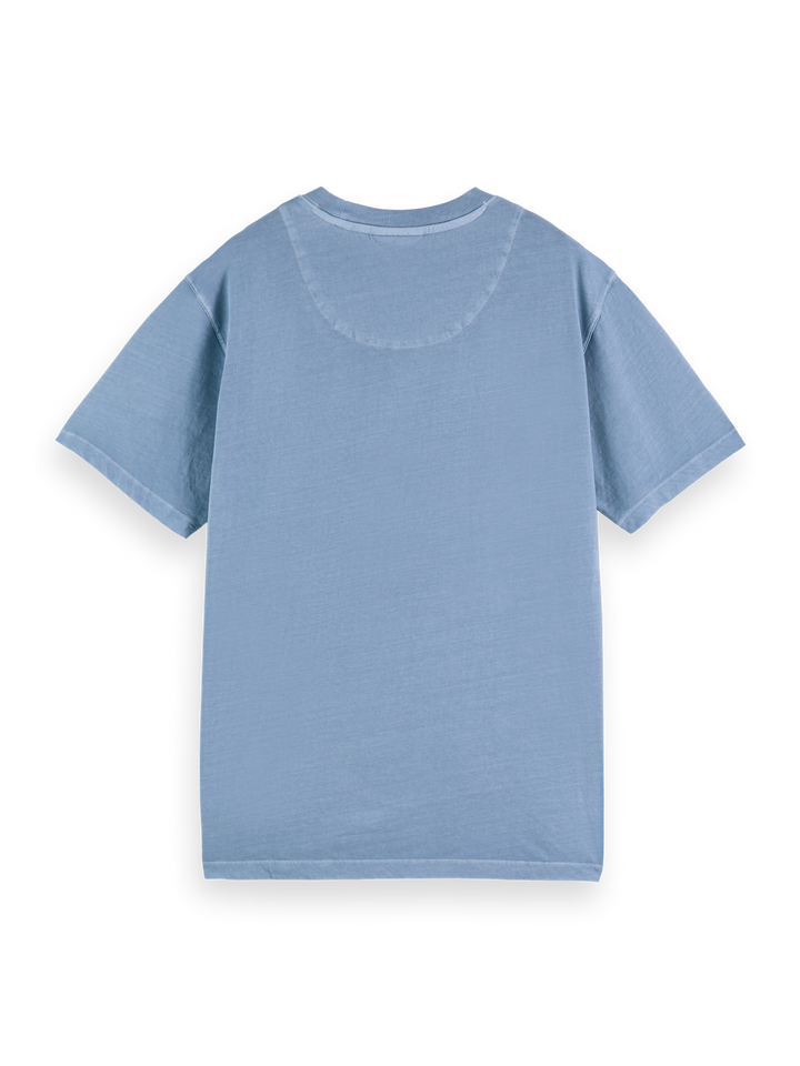 Garment Dyed Crewneck Tee with Logo in Cosmos Blue | Buster McGee