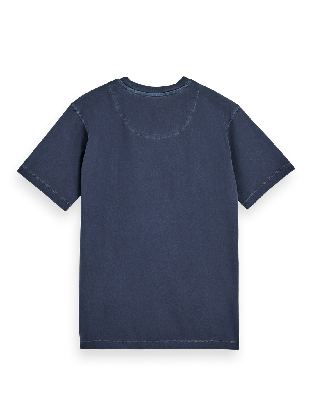 Garment Dyed Crewneck Tee with Logo in Washed Navy | Buster McGee