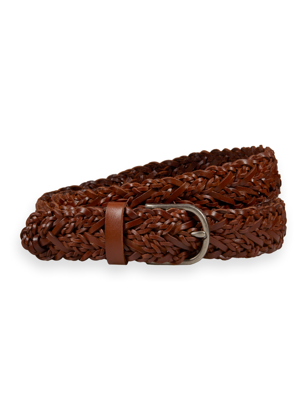 Braided Leather Belt in Cognac | Buster McGee