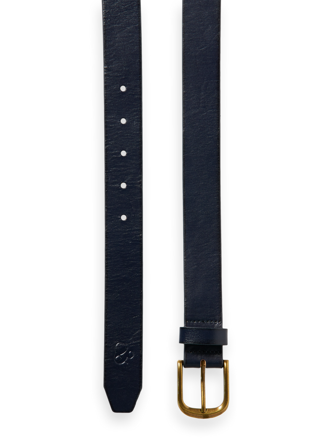 Classic Leather Belt with Metal Buckle in Night | Buster McGee