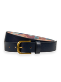Classic Leather Belt with Metal Buckle in Night | Buster McGee