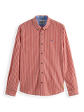 Slim Fit Striped Cotton Poplin Shirt Comb D 0220 | Buster McGee