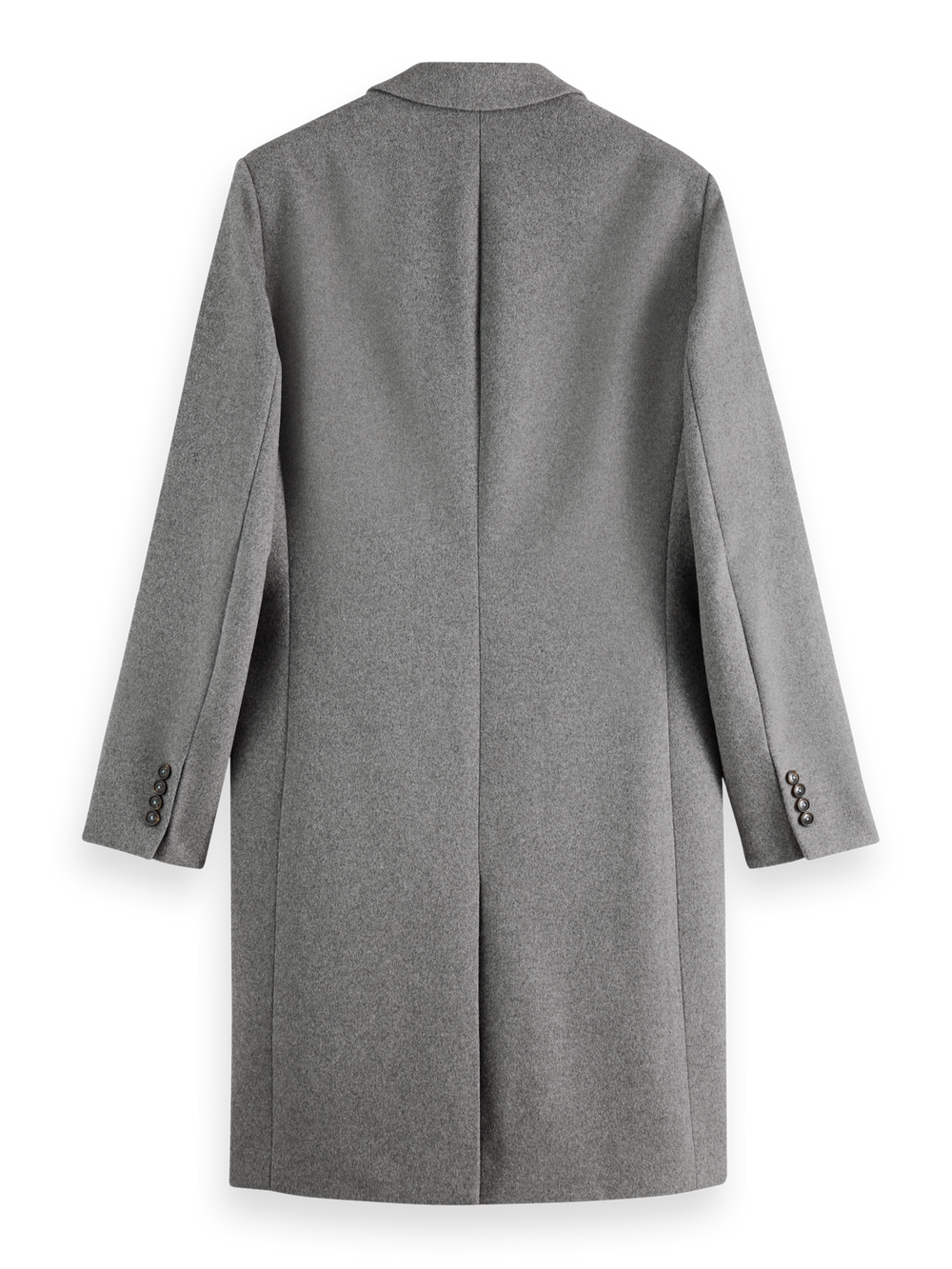 Classic Wool Blend Overcoat in Grey Melange | Buster McGee
