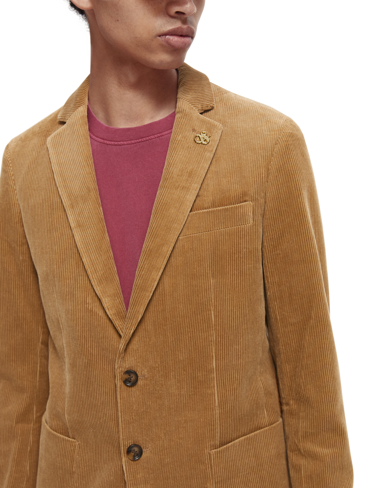 Single Breasted Corduroy Blazer in Sand | Buster McGee