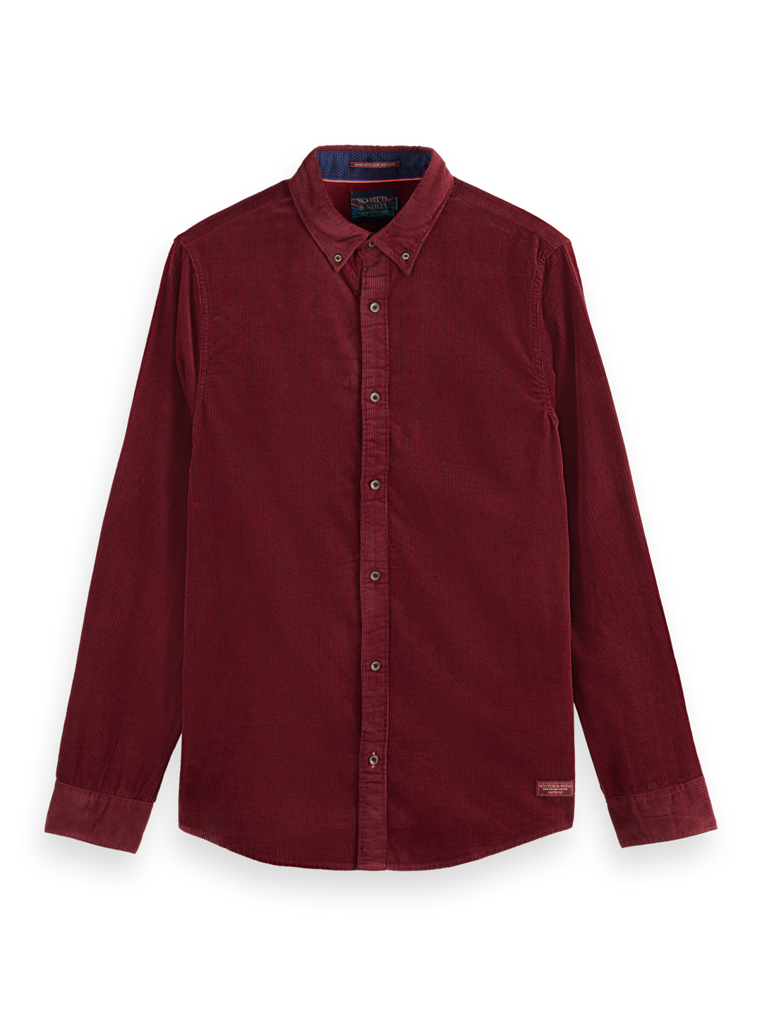 Regular Fit Corduroy Shirt in Bordeaux | Buster McGee